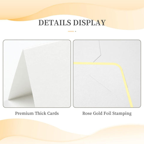 Vuiopuf Library Bookshelf Elegant Gold-Foiled Pearlized Paper Greeting Card-Blank Inside,Single-Sided Print