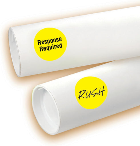 Avery Self-Adhesive Removable Labels, 1.25 Inches Diameter, Yellow Neon, 400 per Pack