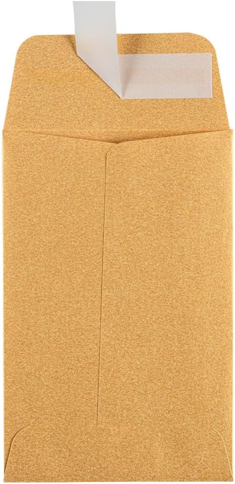 LUXPaper #4 Coin Envelopes | Peel & Press | 3'' x 4 1/2'' | Gold Metallic | 50 Qty
