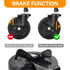 4 Inch Heavy Duty Gate Wheel with Brake, Spring Loaded Caster Wheel, Outdoor Gate Helper for Wooden PVC Fences, 220 Lbs