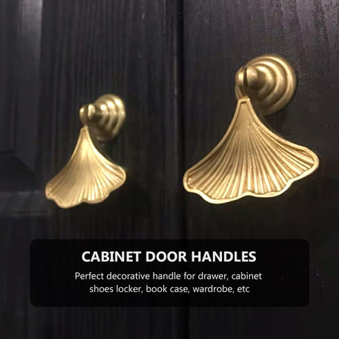 2pcs Set, Fan-Shaped Zinc Alloy Drawer Knobs Cabinet and Wardrobe Handle Pulls for Furniture, Suitable for Dressers