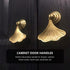 NESTINGHO 2pcs Fan-Shaped Single Hole Door Handle Knobs Zinc Alloy Cabinet Drawer Pulls for Bookshelf Shoe Cabinet
