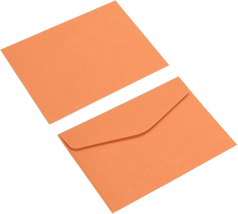 PATIKIL 60 Pack Mini Envelopes 4.5 x 3.2 Inch Paper Blank Small Items Storage for Greeting Note Party, Orange