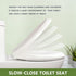 WSSROGY Elongated Toilet Seat with Toddler Seat Built In, Slow Close, Fits both Adult and Child, Potty Training Seat