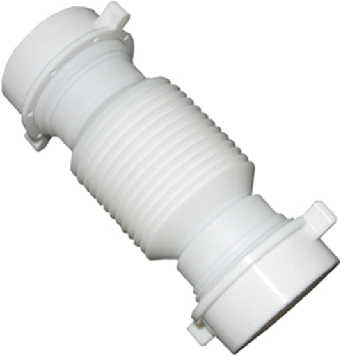LASCO 03-4355 White Plastic Tubular 1-1/2-Inch Slip Joint Coupling with Nuts and Washers