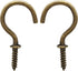 Zorfeter 100 PCS Metal Screw Hooks, Bronze Cup Hooks Ceiling Hooks, Screw-in Hooks for Hanging Plants/Outdoor String