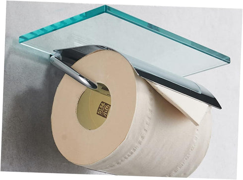 Stylish Toilet Paper Holder with Phone Shelf - WOONEKY Towel Storage Solution