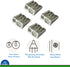 Manual Twin Metal Pencil Sharpeners - Pack of 4 Double Holes for Colored Graphite Pencils
