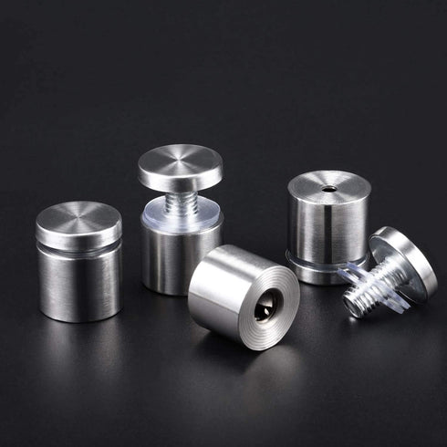 Pelopy 8 Pcs Sign Standoff Screws, Stainless Steel Wall Standoff Mounts for Glass Acrylic Nail (1 x 1 Inch)
