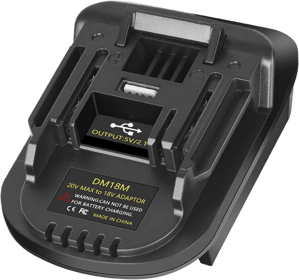 KUNLUN DM18M Battery Adapter for Makita 18V Tools, Convert Dewalt 20V & Milwaukee M18 Batteries to Makita 18V