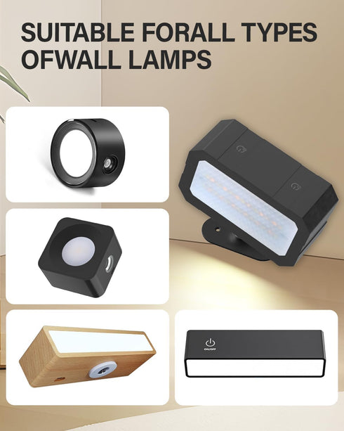 360 4PC Adjustable Magnetic Base for Wall Sconces, Universal Replacement Fit All Wall Lights, Includes Adhesive