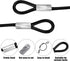 4 Pcs Stainless Steel Wire Cable with Loops, 20 Inch Vinyl Coated Wire Rope for Outdoor Travel