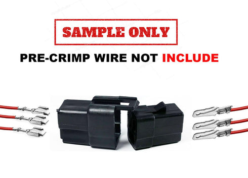 3-Pack (2-PIN) Metri-Pack 56 Series 2-Conductor Connector Male and Female Terminal w/14-16 AWG