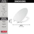811903-WH Delta Faucet Morgan Elongated Slow-Close White Toilet Seat with Non-Slip Seat Bumpers, White