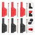 Qingdinu 20PCS 4mm Stackable Banana Plug Sheath Retractable Solder Connector Nickel-Plated Lantern Red Black(Red)