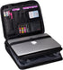 Case-It 2 Inch 3 D-Ring Zipper Binder with Padded Laptop Case, Shoulder Strap, LT-117, Black