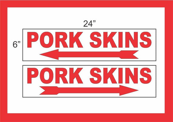 SuperSigns 2-6x24 Pork Skins with Arrow Rider Signs Red Directional