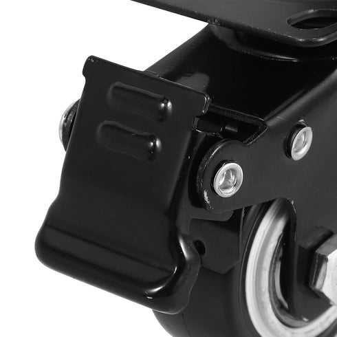 2pcs 2-inch Swivel General Furniture Caster Wheels, Quiet Polymer Plate Casters for Drawer, Cabinet, Workbench, Office