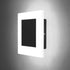 10W Non-Dimmable 6000K Kawell Square Acrylic LED Wall Sconce Hardwired Black Wall Light Fixture for Bedroom, Living