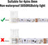 VIPMOON 20 Pack 4 Pin RGB 8mm Solderless Connectors Adapter for SMD 2835 3528 Multicolor Non-Waterproof LED Strip Light (8mm) by VIPMOON