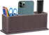 PUSU Desk Pencil Holder - PU Leather Pen Holder for Desk, Multifunctional Organizer with 4 Compartments