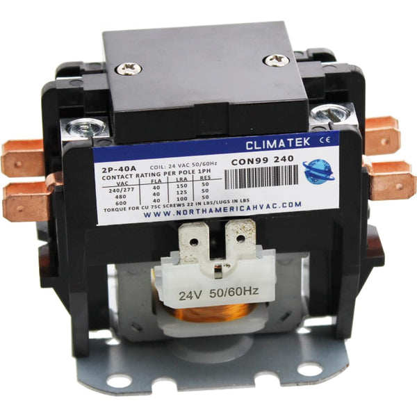 Packard C240A Contactor 2 Pole, 40 Amps, 24 Coil Voltage