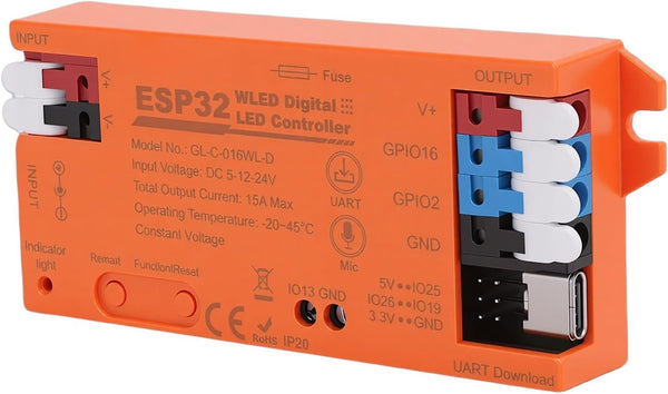 FTVOGUE LED Strip Controller, Built in Mic 15A Support Dynamic Lighting APP