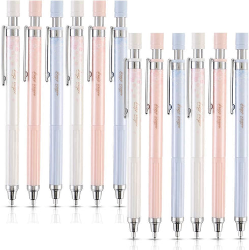 Cherry Mechanical Pencil Set with Lead, 12 pcs 0.5 mm Mechanical Pencils with 12 Pack HB Pencil Leads for Drawing