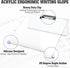 Estune Acrylic Ergonomic Writing Slant Board Transparent Plastic Preschool Slope Board Classroom Tool for Drawing