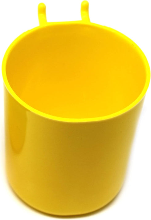 JSP Manufacturing 3 inch Plastic Pegboard Hanging Cup Hook Organizer for Crafts/Office, Multi-Colors, 4 Pack (Yellow)