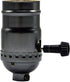Lamp Kit, Table Lamp Wiring Kit with 8 Inch Harp, 3-Way Socket, 12" Lamp Pipe for DIY Design or Repair (Black Finish)