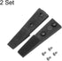 2 Pair Carbon Fiber Tweezer Tips, 1.1" Length, Replaceable Straight Flat Heads, Heat Resistant Non-Conductive, Black