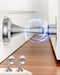 Magnetic Door Stoppers, 2 Pack Stainless Steel Heavy Duty Door Catch for Bottom Top of Door, No Drill Adhesive