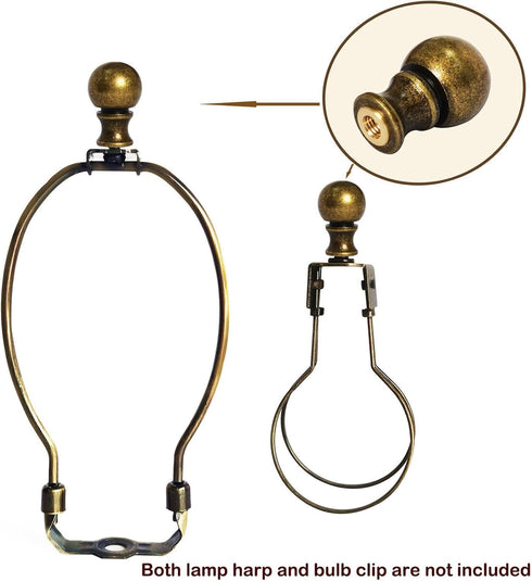 MA&J Finial-2 Pack, Ball Lamp Solid Finials for Lamps, Lamp Shade Screw Caps, Decorative LampShade Tops Knob for Table