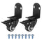 PATIKIL 1.5" Side Mount Casters with Brake 2 Pcs L-Shaped Plate Swivel