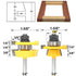Bits,2PCS Set 1/4 Inch Shaker Rail and Stile Router Router Bit Shank,Combination Bevel Profile Scriber,for Cabinet