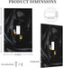 HTSAHKV 3 5 Inch Black Cat Wall Plate Light Switch Cover Single Gang Outlet Faceplate Print Plate Cover X