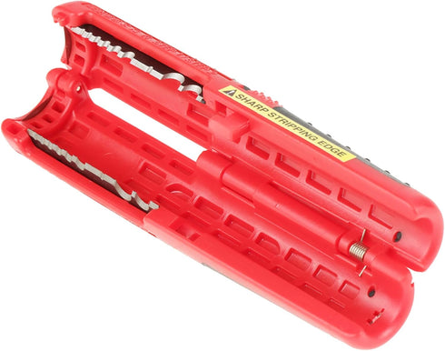 Wire Stripper Tool with SK5 Steel Blade, Self Adjusting Dismantling Stripper, Safety Lock, TPR and ABS Handle