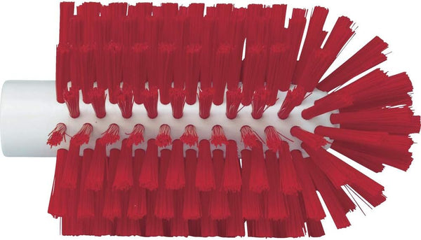 Vikan 5380-90-4 Stiff Tube Brush - Polyester, 3-1/2" x 6-1/4" OAL, Red