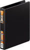 Wilson Jones Heavy Duty Round Ring Binder, 1-Inch, Extra Durable Hinge, Black (W364-14B)