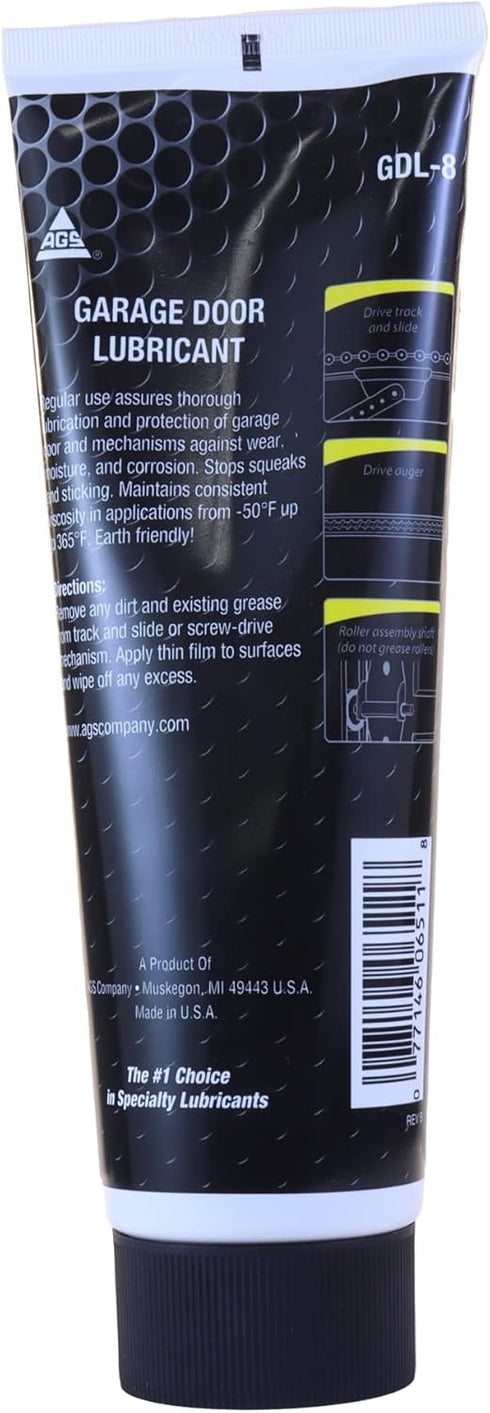 8oz AGS Company Garage Door Grease, Lubricant, Protect and Lubricate, Prevent Rust and Corrosion on Garage Doors, Stop