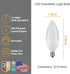 E12 Bulbs B11 Bulb Dimmable 4.5W (40W 3000K 300 Pack 6 Diodesy- LED Candelabra Candle Base Chandelier Light Equivalent)