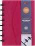 Eagle Discbound Notebook, Customizable Junior Size, Poly Cover, 60 Sheets Ruled/Lined Pages (Red)