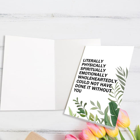 CTVSPC Heartfelt Thank You Card for Men Women, Poem Appreciation Card for Boss Mentor Staff Coworker Friend Family