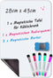 INMORVEN Small White Board - Dry Erase Menu Planner, Magnetic Whiteboard for Fridge with Markers and Eraser