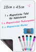 INMORVEN Small White Board - Dry Erase Menu Planner, Magnetic Whiteboard for Fridge with Markers and Eraser