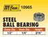 IVY Classic 10965 Chrome Steel Ball Bearings, 1/2" x 1/4" x 3/16" Thickness, 1/Hang Box