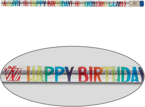 Really Good Stuff Happy Birthday Pencils - Set of 12 Pencils
