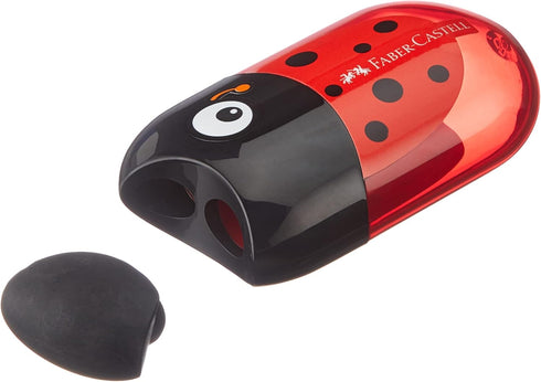 Faber Castell Dual Sharpener with Eraser, Ladybug Design