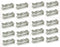 T5 LED Light Bulbs 20pcs Clips Holder Bracket for Lamp Socket Shop Light Fixture, Suitable for T5 lamps